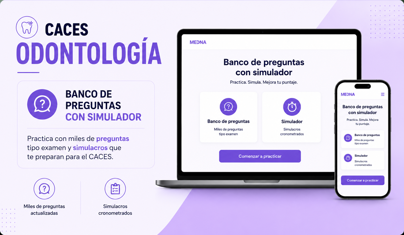 CACES ODONTOLOGÍA Octubre 2026 | Banco de preguntas y Simulacros